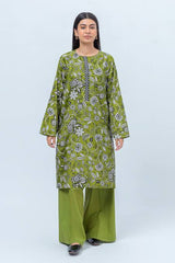 BEECHTREE Olive Meadow Collection: 2-Piece Unstitched Cotton Satin Suit